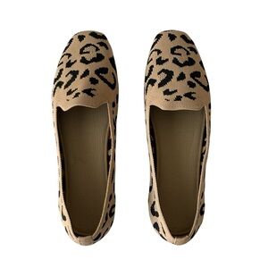 Women’s Tan and Black Leopard Print Loafers/Flats - New With Packaging